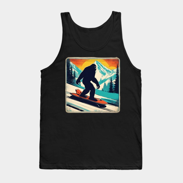 Funny Bobsleigh with Bigfoot Brother in the Winter Tank Top by DaysuCollege